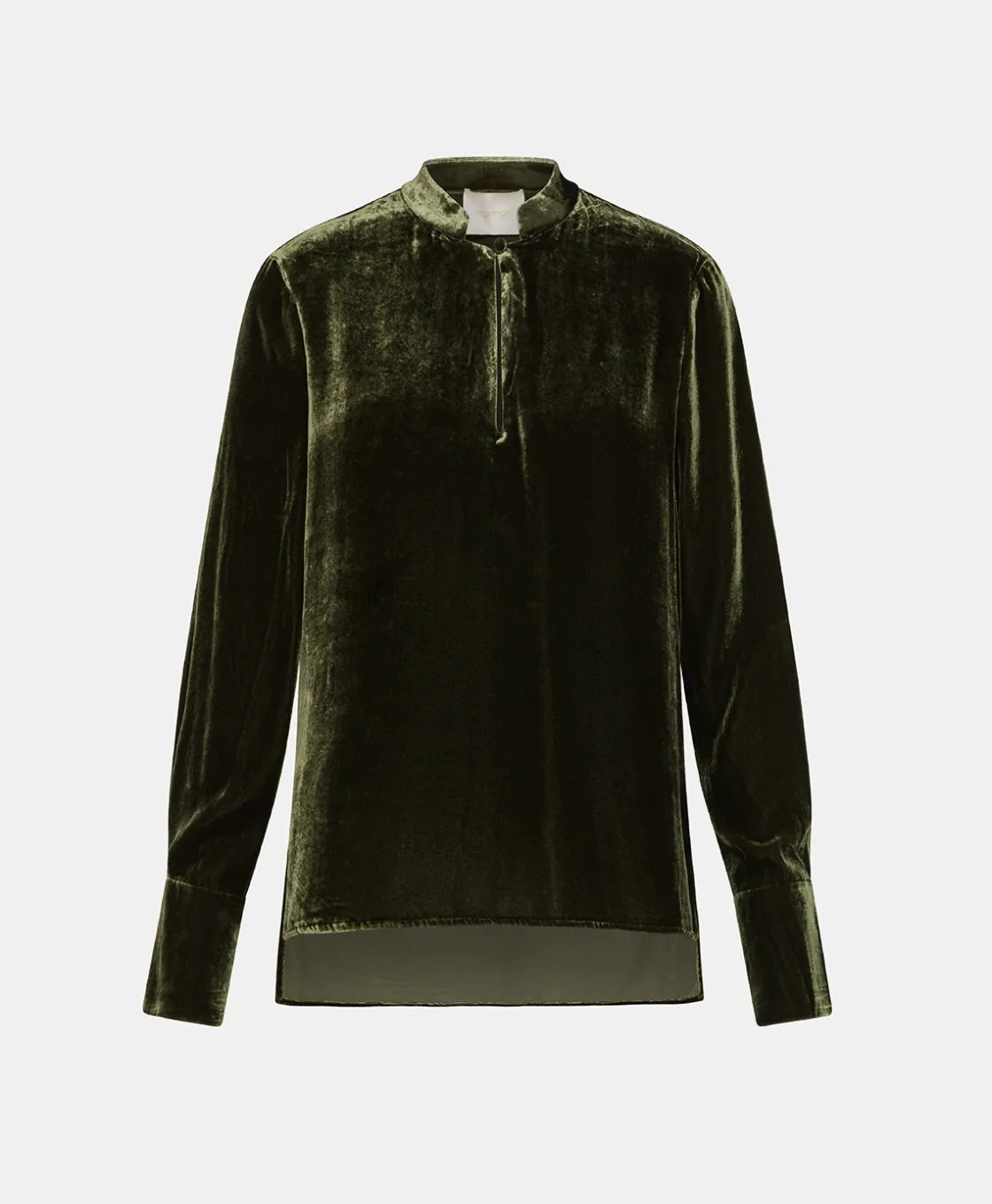 Momoni Chemises Et Blouses*BLOUSE AISU EN VELOURS MÉLANGE DE SOIE LISSE - VERT MATCHA VertMatcha