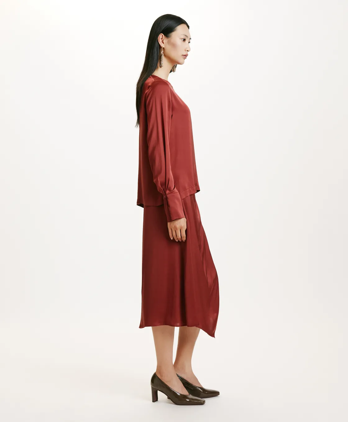 Momoni Chemises Et Blouses*BLOUSE KENTA EN SOIE LAVÉE - MOÛT DE RAISIN MoûtdeRaisin