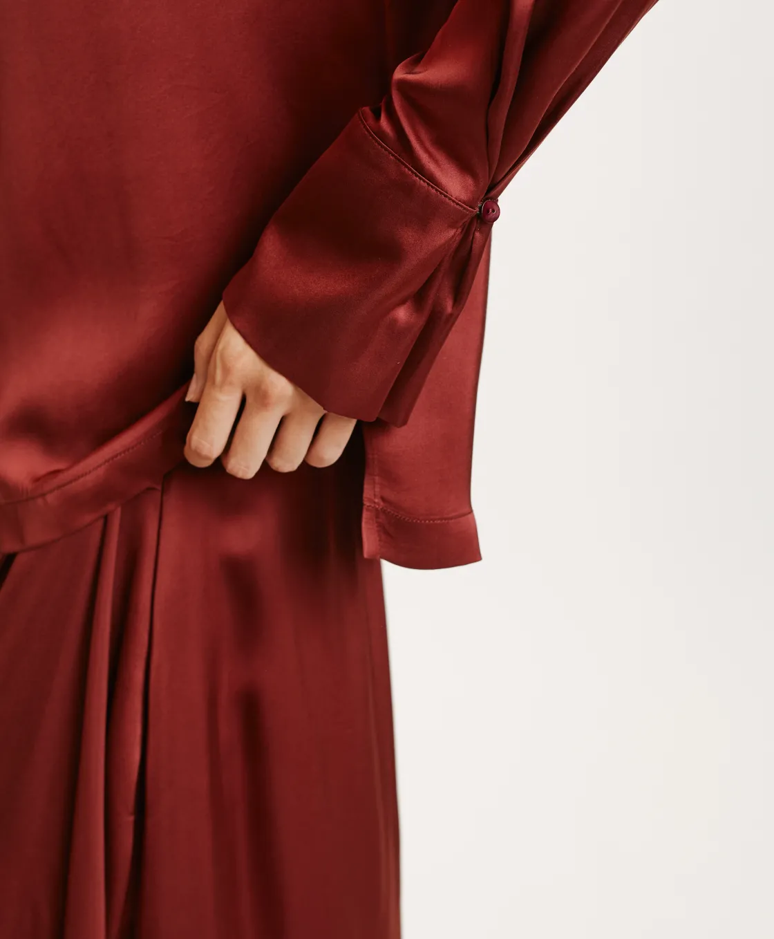 Momoni Chemises Et Blouses*BLOUSE KENTA EN SOIE LAVÉE - MOÛT DE RAISIN MoûtdeRaisin