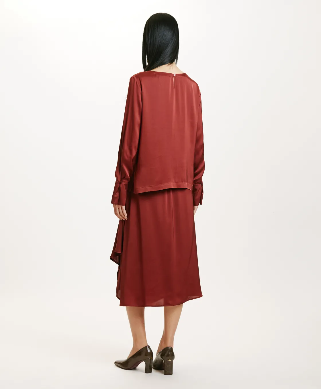 Momoni Chemises Et Blouses*BLOUSE KENTA EN SOIE LAVÉE - MOÛT DE RAISIN MoûtdeRaisin