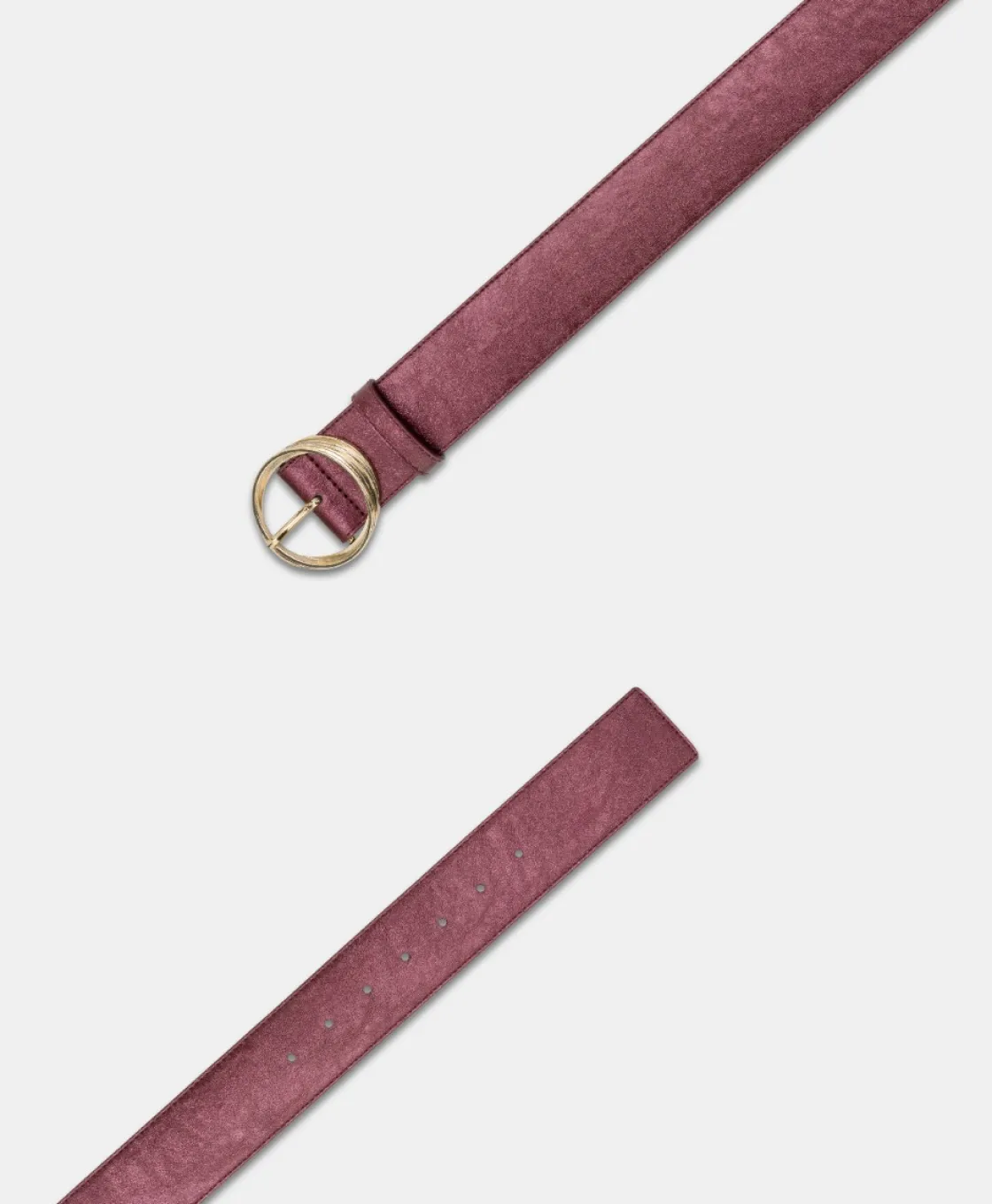 Momoni Ceintures*CEINTURE DANSHI EN ÉCO-CUIR LAMINÉ - MOÛT DE RAISIN MoûtdeRaisin