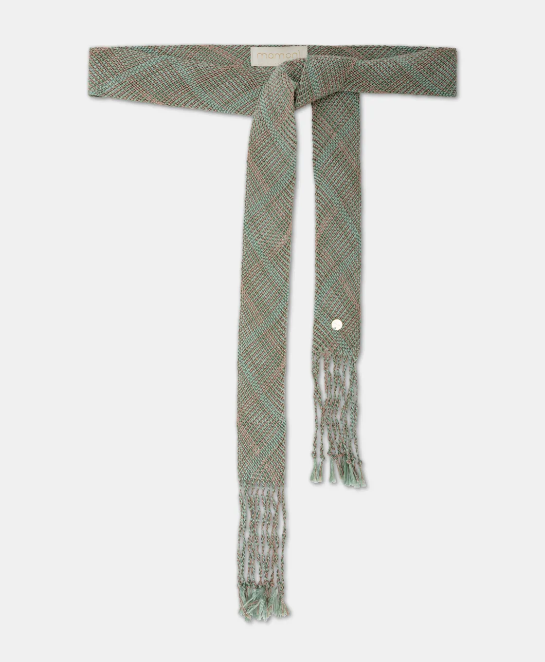 Momoni Ceintures*CEINTURE KUNIE EN LUREX TRESSÉ - VERT AQUA/CUIVRE VertAqua/Cuivre