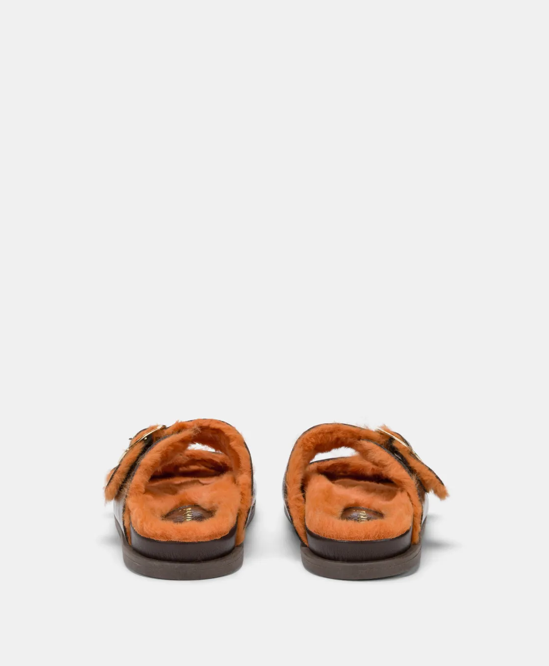 Momoni Chaussures*CHAUSSURES HAGI EN CUIR NAPLAK - BRUN FONCÉ/ORANGE BrunFoncé/Orange