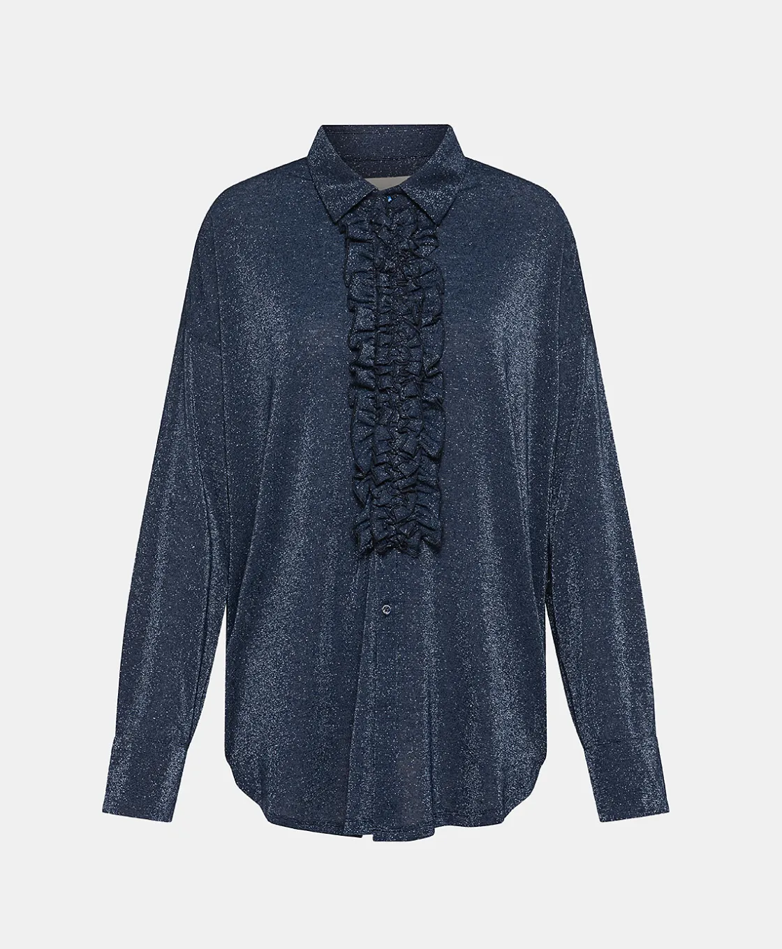Momoni Chemises Et Blouses*CHEMISIER BILANCIA EN JERSEY LUREX - Denim