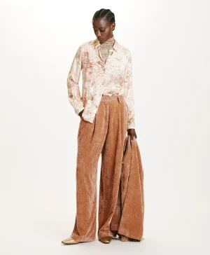 Momoni Chemises Et Blouses*CHEMISIER MEUDON EN VISCOSE JACQUARD IMPRIMÉE - MULTICOLORE ROSE MulticoloreRose