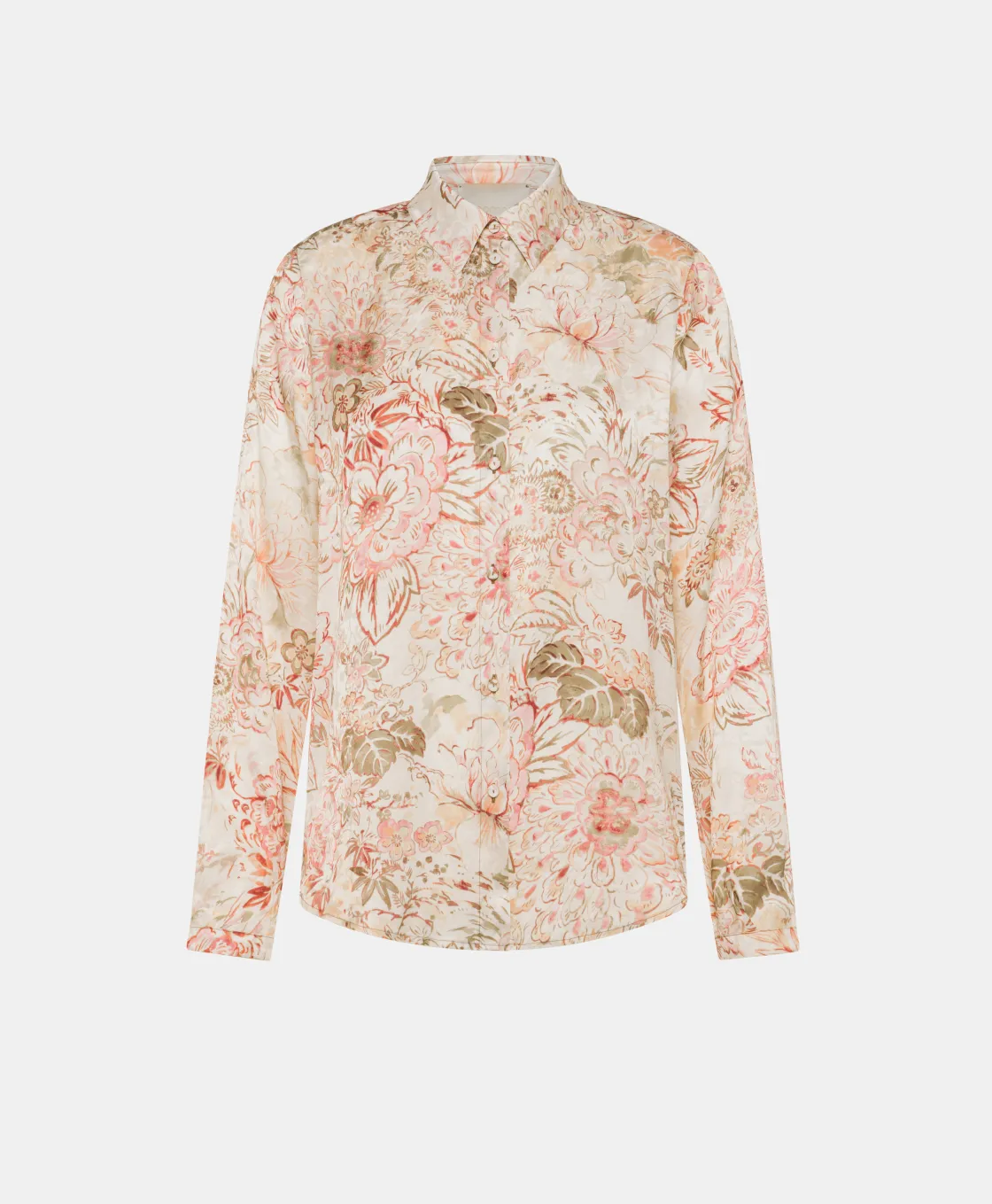 Momoni Chemises Et Blouses*CHEMISIER MEUDON EN VISCOSE JACQUARD IMPRIMÉE - MULTICOLORE ROSE MulticoloreRose