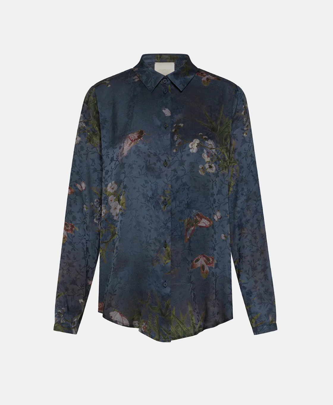 Momoni Chemises Et Blouses*CHEMISIER MEUDON EN VISCOSE JACQUARD IMPRIMÉE - MULTICOLORE GRIS POUSSIÉREUX MulticoloreGrisPoussiéreux