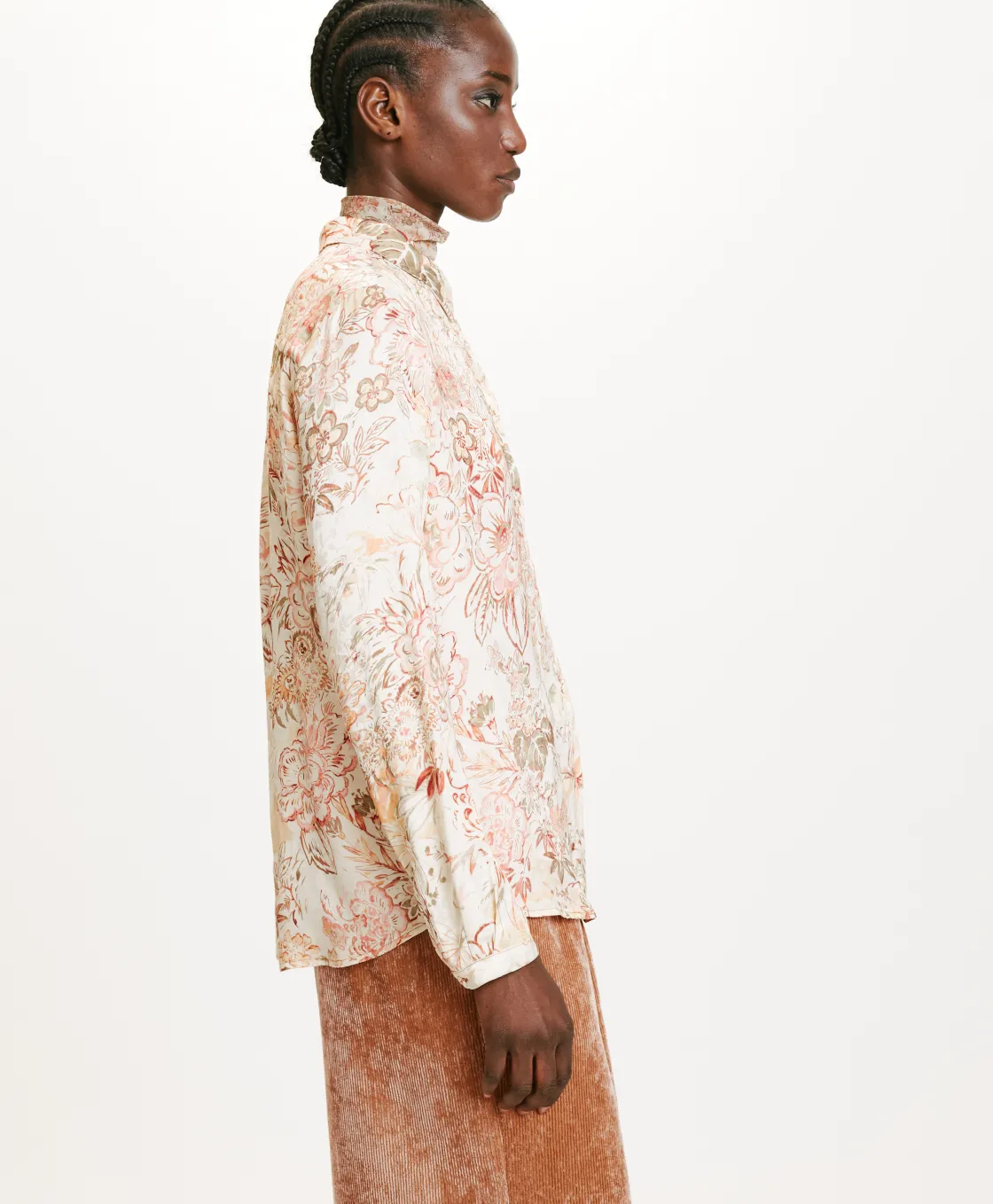 Momoni Chemises Et Blouses*CHEMISIER MEUDON EN VISCOSE JACQUARD IMPRIMÉE - MULTICOLORE ROSE MulticoloreRose