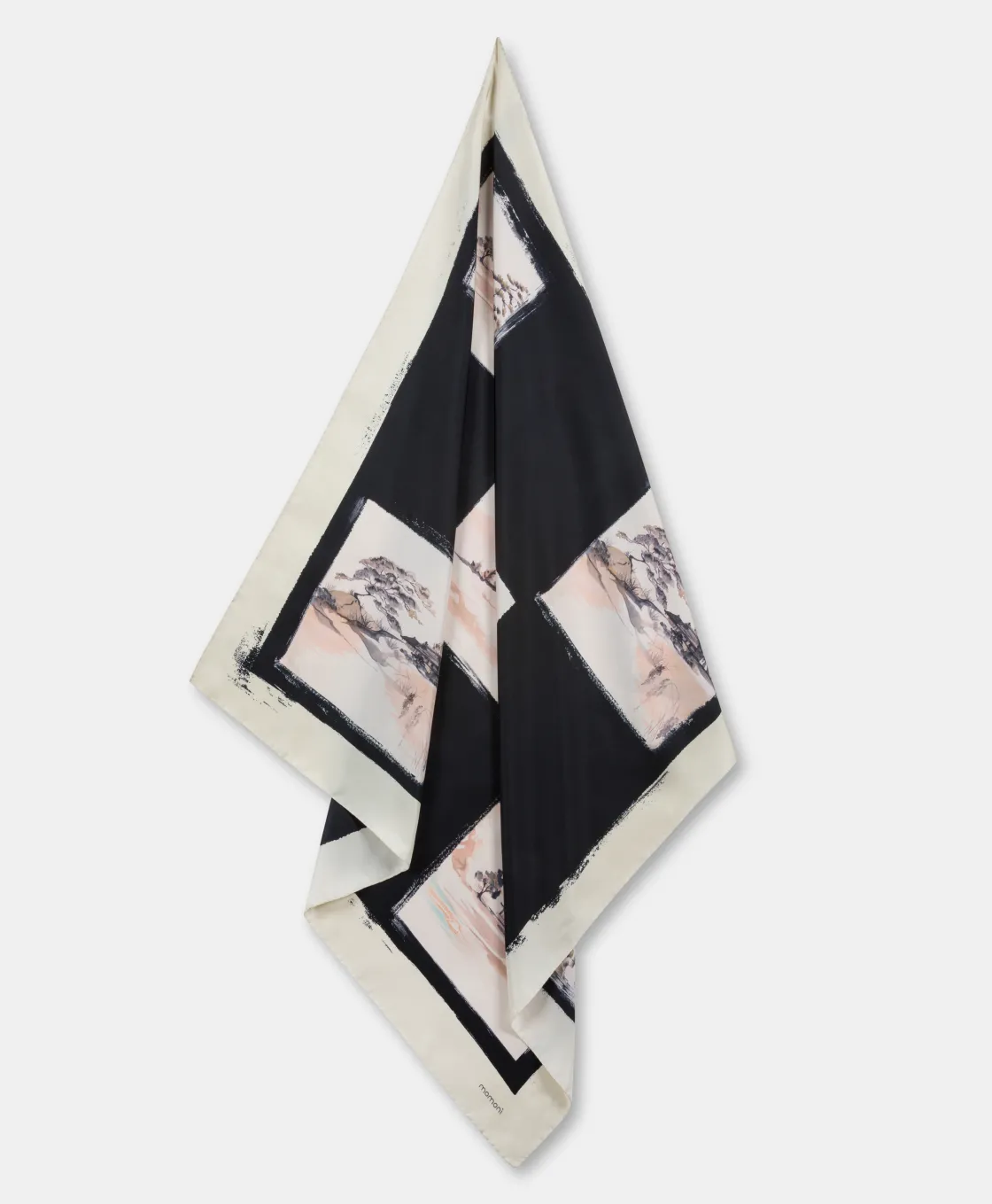 Momoni Costumes*FOULARD NIPPONIA EN SOIE - MULTICOLORE NOIR MulticoloreNoir