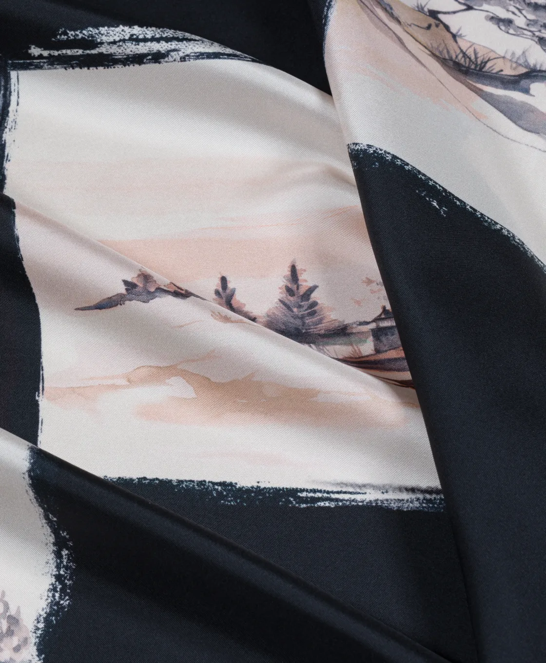 Momoni Costumes*FOULARD NIPPONIA EN SOIE - MULTICOLORE NOIR MulticoloreNoir