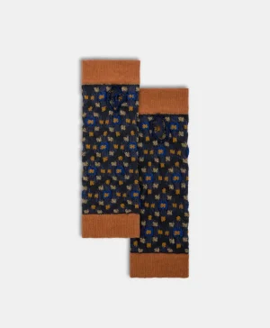 Momoni Gants*GANTS AIKA EN CHAUSSETTE JACQUARD - BLEU MULTICOLORE BlueMulticolor