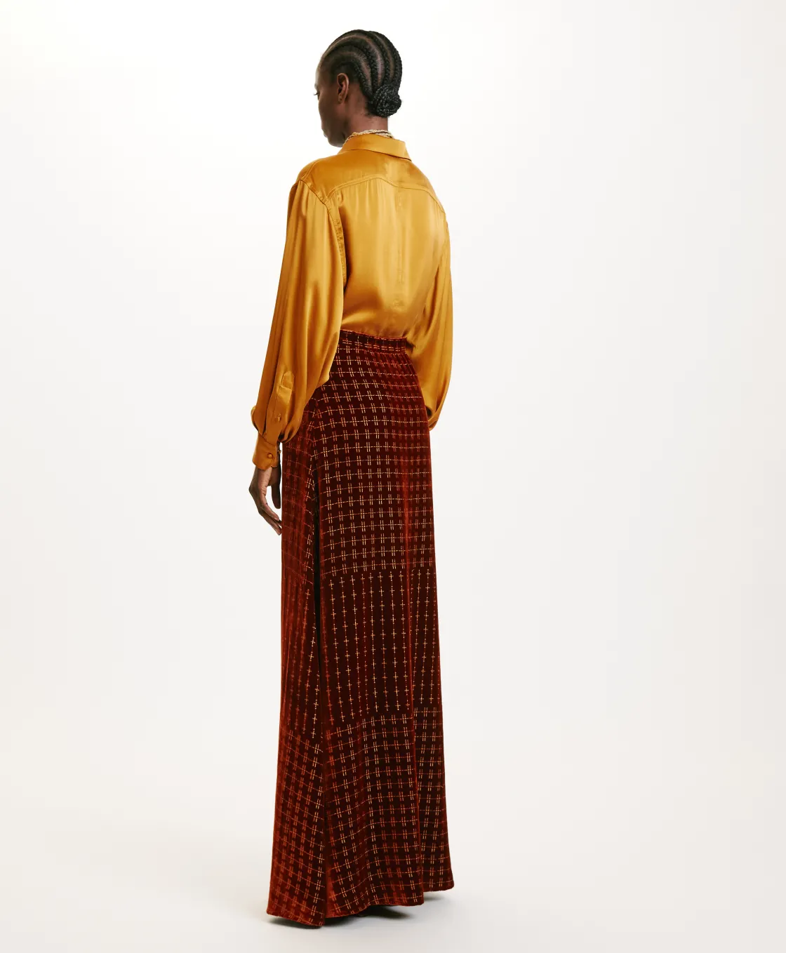 Momoni Jupes Et Shorts*JUPE DORESU EN VELOURS MÉLANGE DE SOIE MATELASSÉ - Rouille