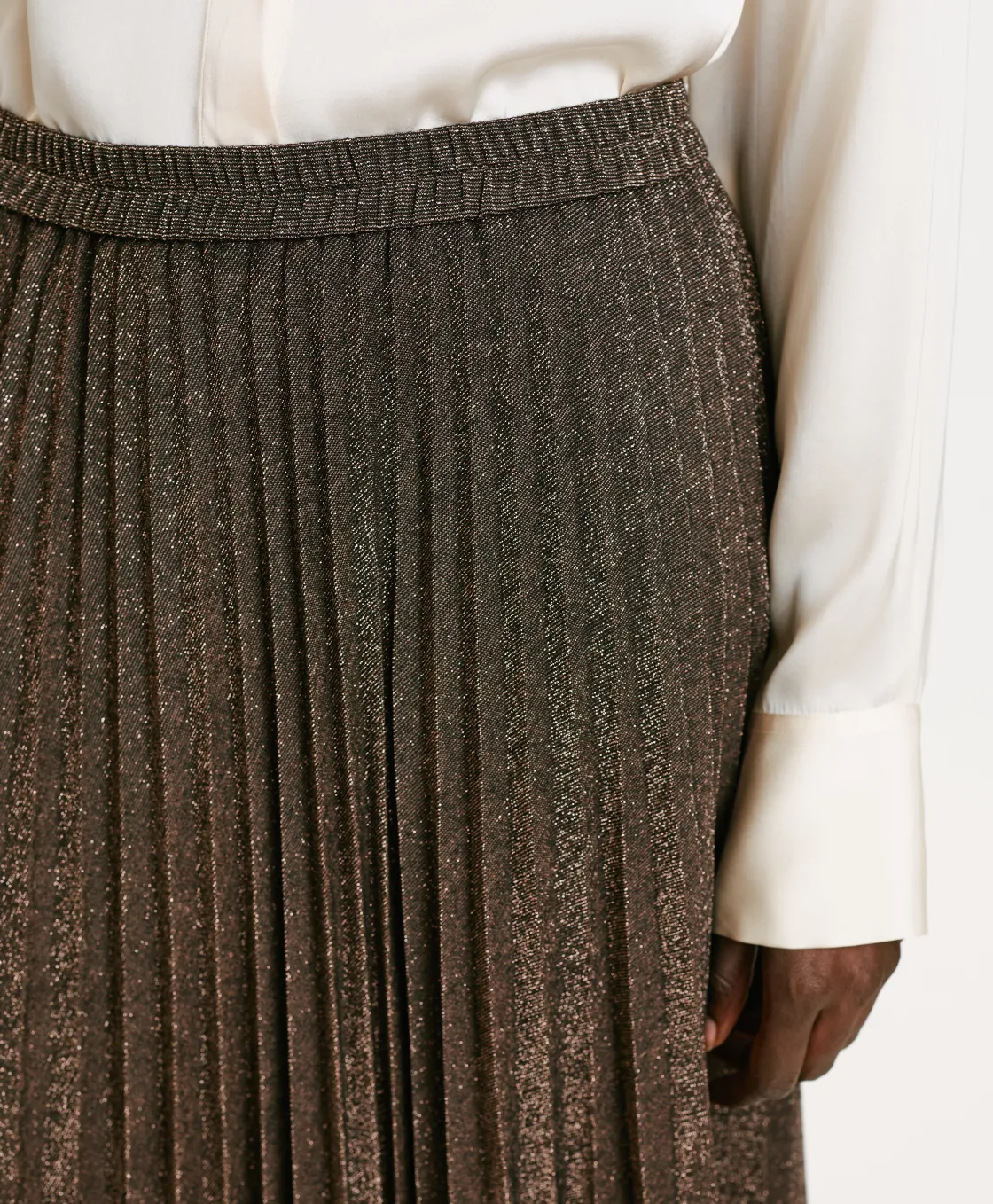 Momoni Jupes Et Shorts*JUPE EMI EN JERSEY LUREX - Cuivre