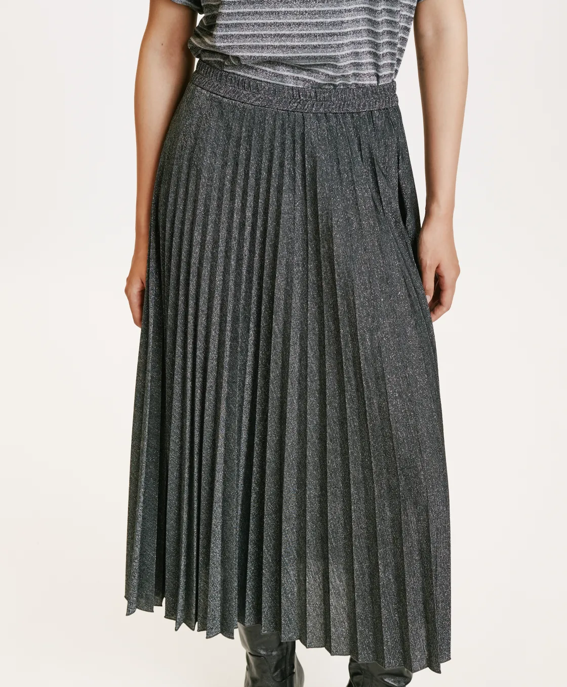 Momoni Jupes Et Shorts*JUPE EMI EN JERSEY LUREX - GRIS FONCÉ GrisFoncé