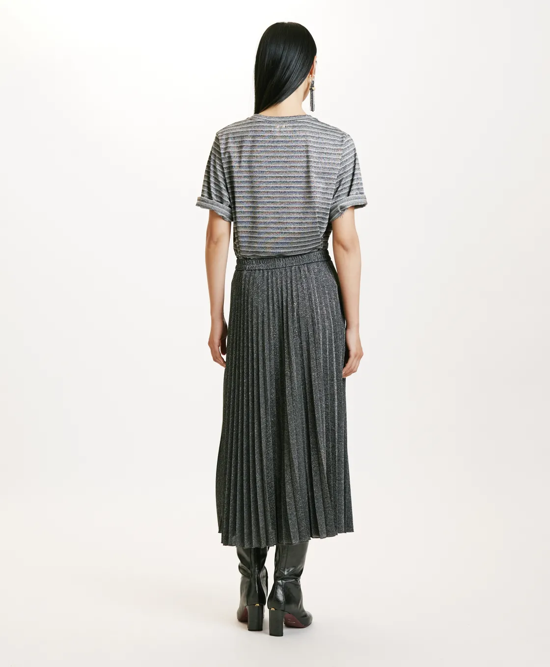 Momoni Jupes Et Shorts*JUPE EMI EN JERSEY LUREX - GRIS FONCÉ GrisFoncé