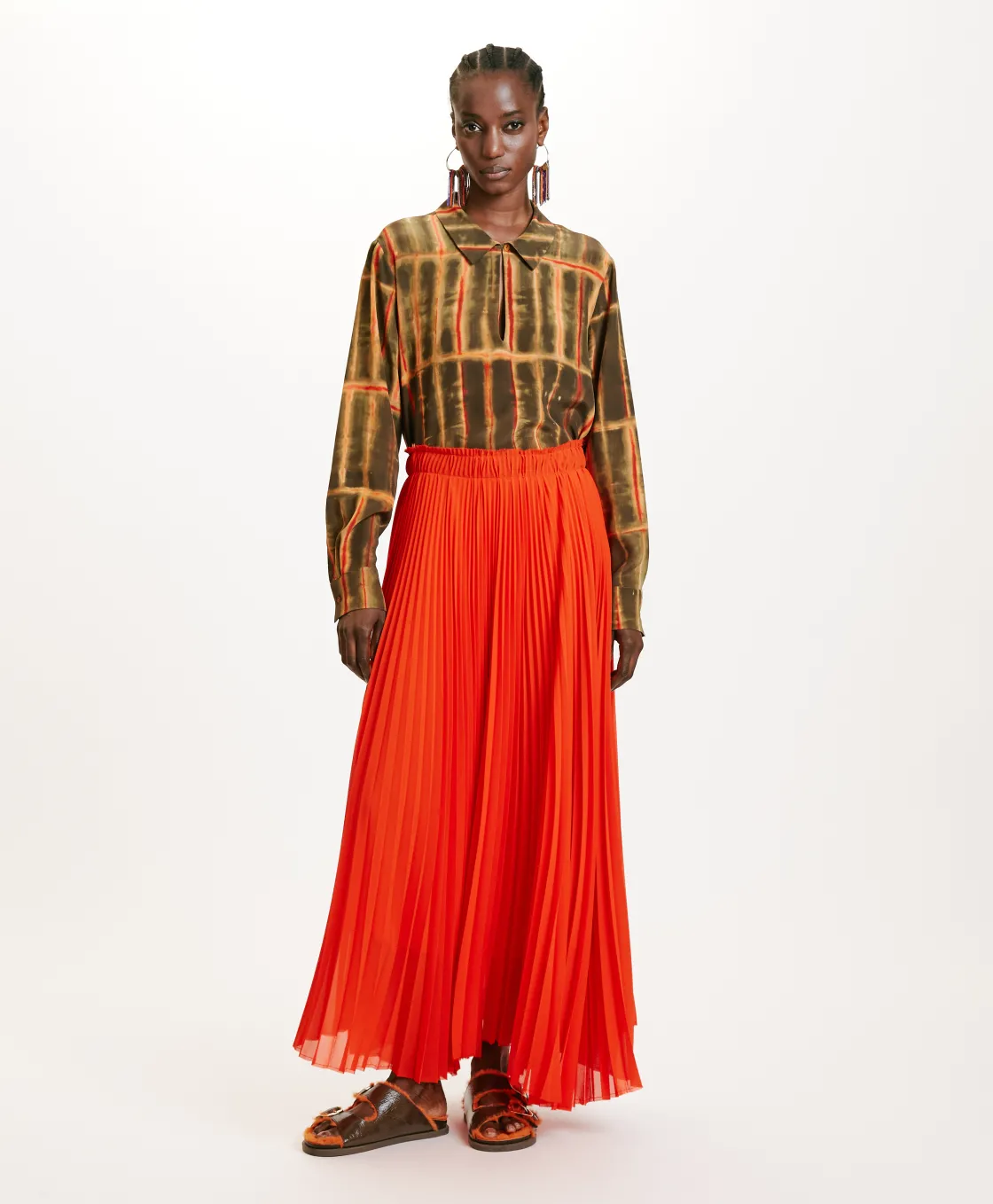 Momoni Jupes Et Shorts*JUPE NORIE EN GEORGETTE - Paprika