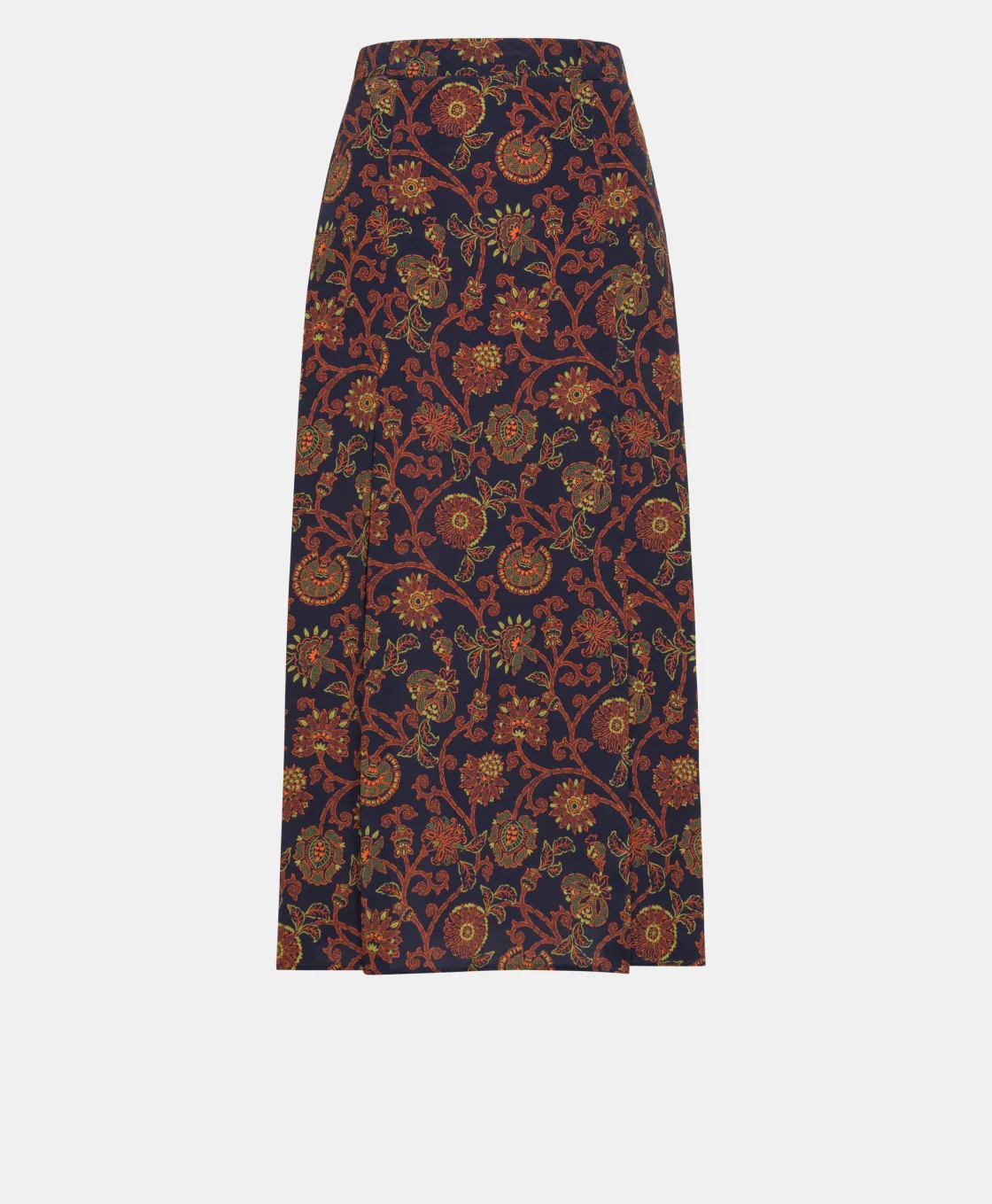 Momoni Jupes Et Shorts*JUPE TAKUMA EN CRÊPE DE CHINE IMPRIMÉ - Bleu/Orange