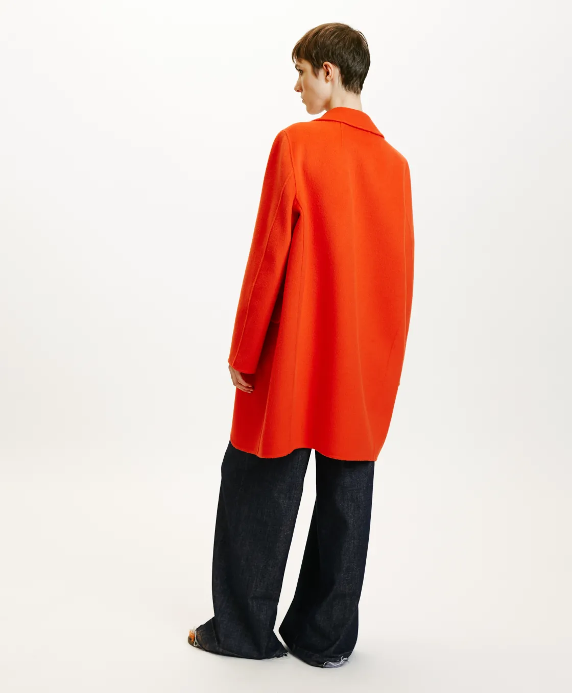 Momoni Manteaux*MANTEAU POMERANIA EN PANNE DOUBLE - Paprika