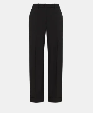 Momoni Pantalons*PANTALON DANGO EN LAINE FROIDE BISTRETCH - Noir