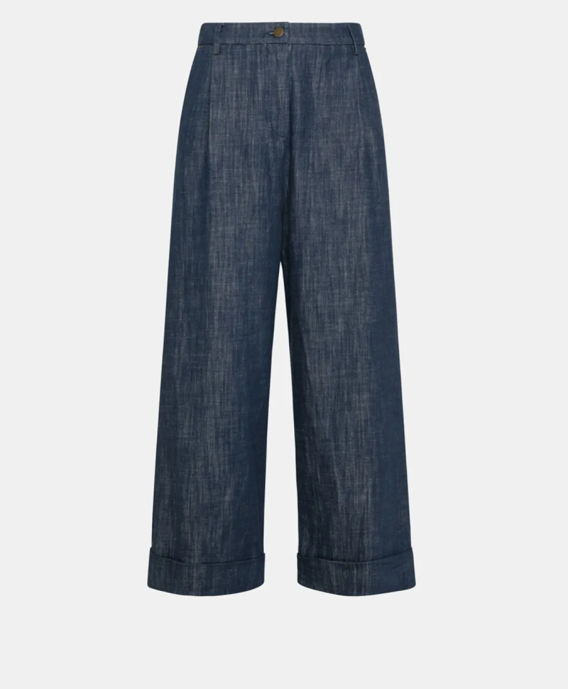 Momoni Pantalons*PANTALON GRECALE EN DENIM COULEUR FERME - BLEU JEAN BleuJean