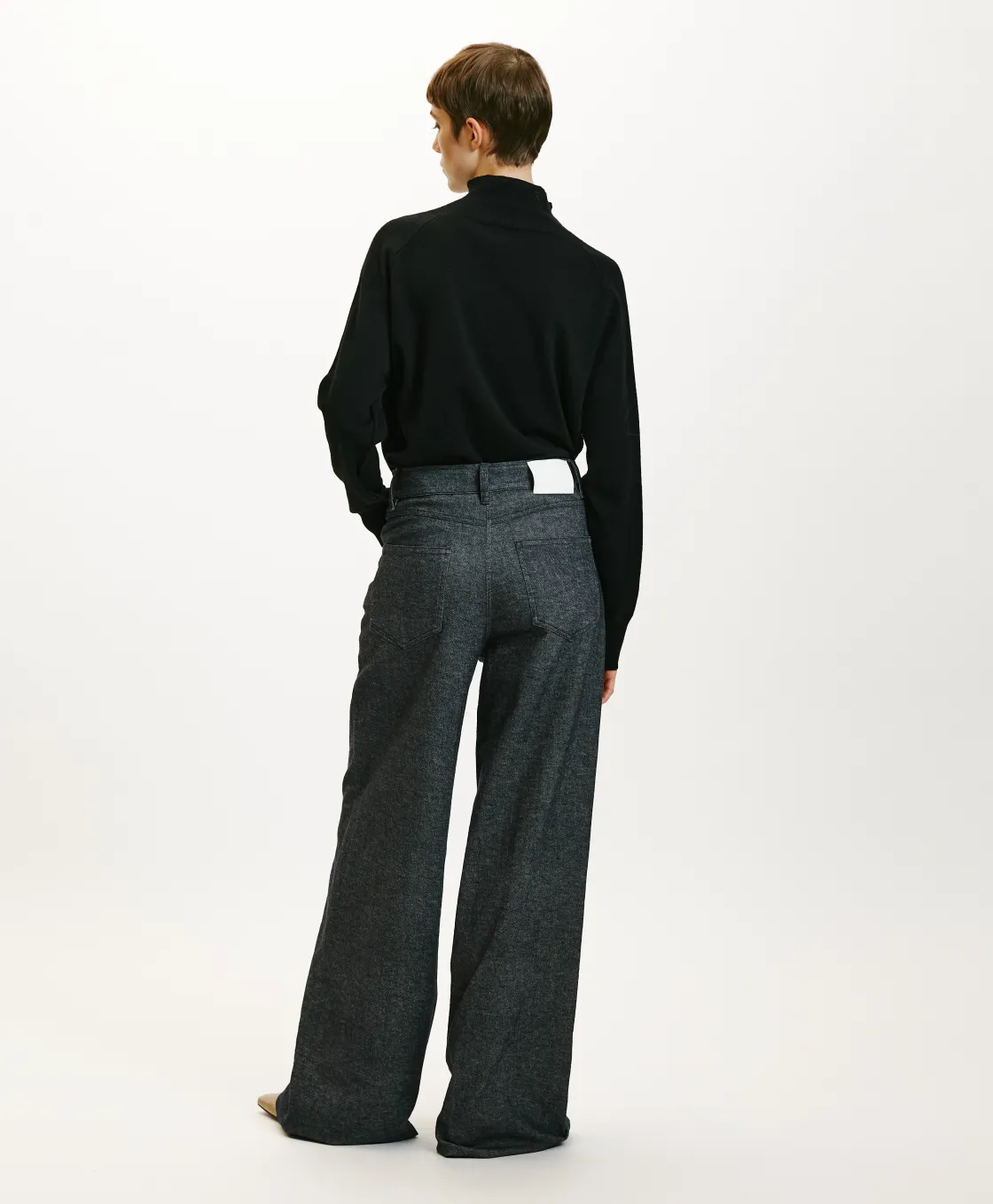 Momoni Pantalons*PANTALON GUSTAVE EN DENIM COTON LAINE STRETCH - BLEU JEAN BleuJean