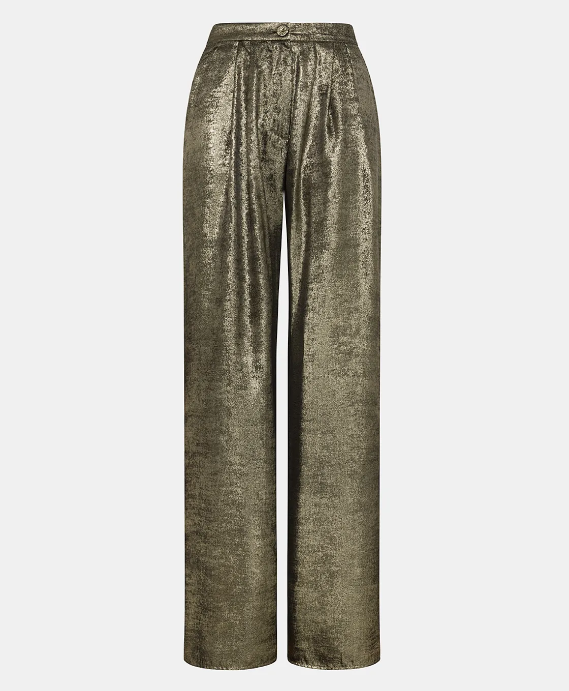 Momoni Pantalons*PANTALON PATRICE EN LAMINÉ FLUIDE - OR FONCÉ OrFoncé