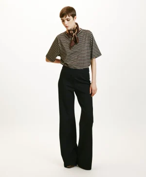 Momoni Pantalons*PANTALON YUKI AU POINT MILAN - Noir