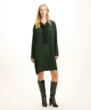 Momoni Robes*ROBE KITA EN ACÉTATE DE SOIE UNI - FORÊT Forêt