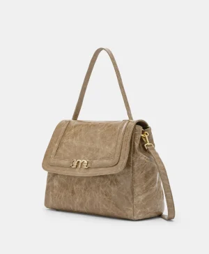 Momoni Sacs Et Pochettes*SAC FLORE EN CUIR NAPLAK - Taupe