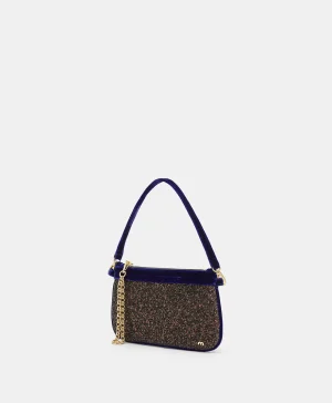 Momoni Sacs Et Pochettes*SAC KUROI BIS EN GLITTER AVEC VELOURS - Bronze/Lavande