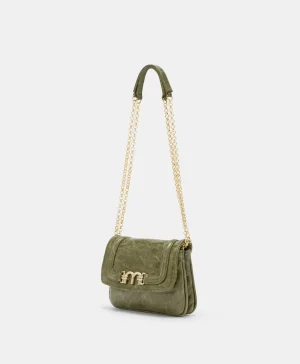 Momoni Sacs Et Pochettes*SAC MIMI' FLORE EN CUIR NAPLAK - VERT OLIVE VertOlive