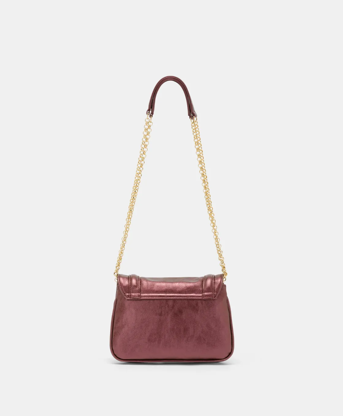 Momoni Sacs Et Pochettes*SAC MIMI' FLORE EN ÉCO-CUIR LAMINÉ - MOÛT DE RAISIN MoûtdeRaisin