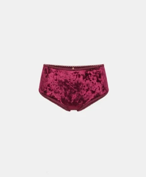 Momoni Culottes*SLIP YORIE EN VELOURS STRETCH - Bordeaux