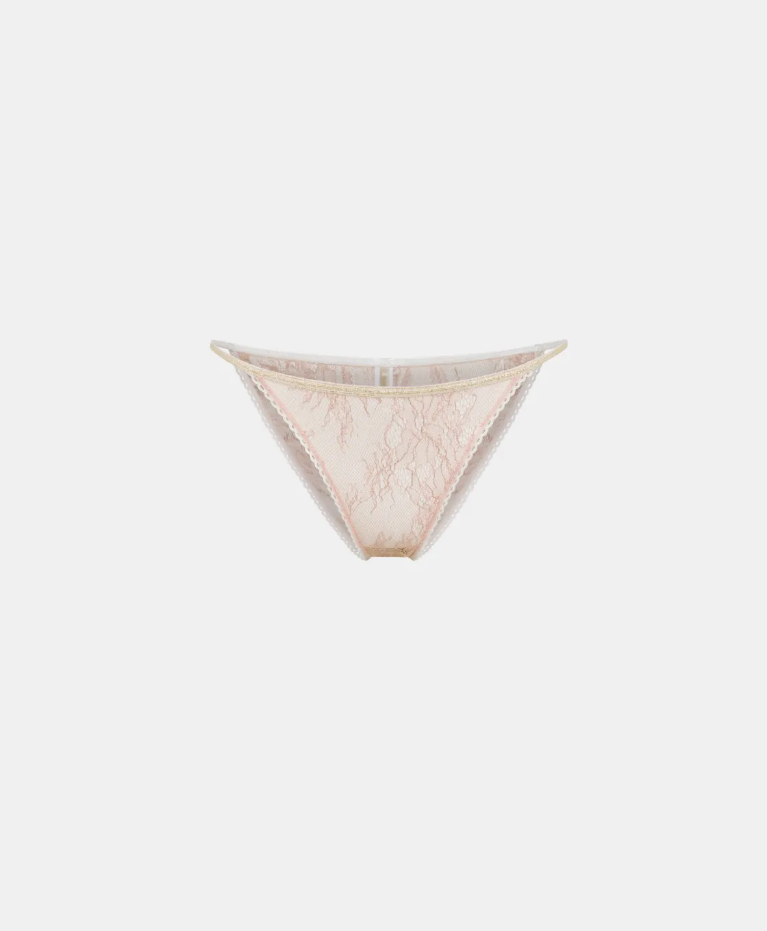 Momoni Culottes*SLIP YORU EN DENTELLE AVEC VOLANT - Rose