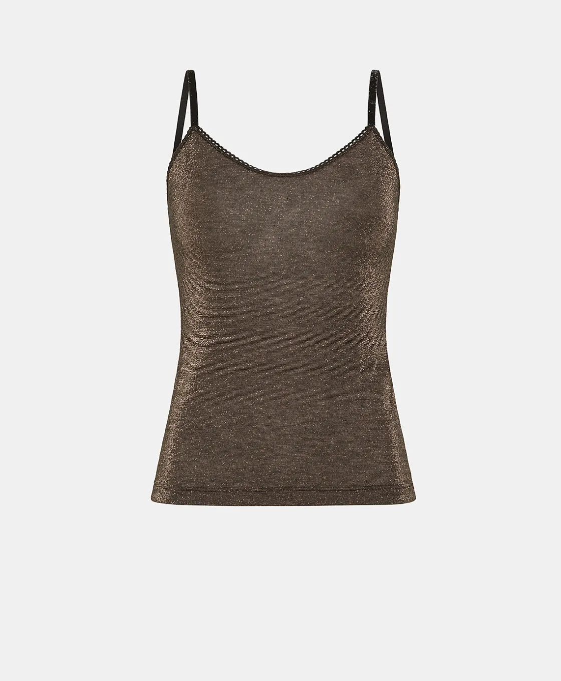 Momoni Bodys Et Nuisettes*TOP AIRELLE EN JERSEY LUREX - Cuivre