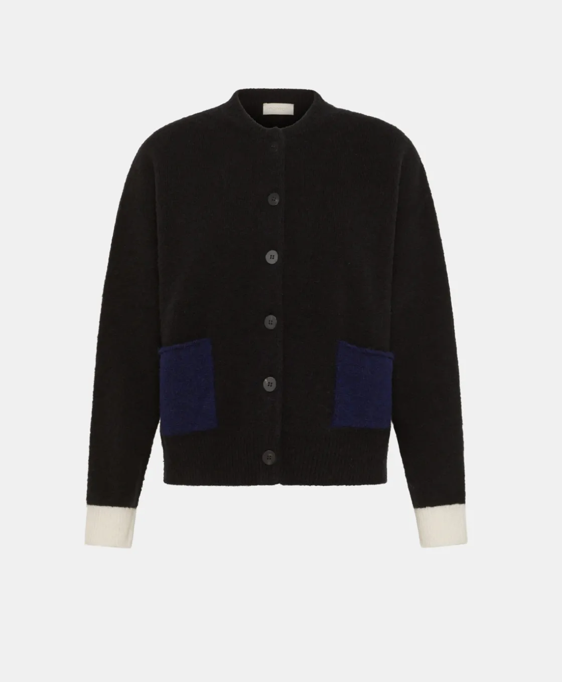 Momoni Mailles*TRICOT KAERU EFFET JERSEY COLOR BLOCK - Noir