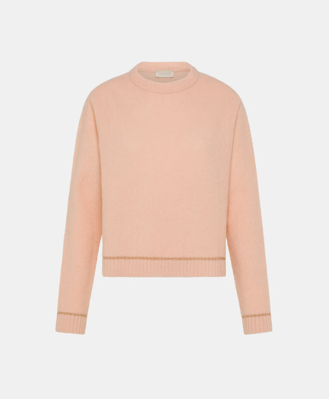 Momoni Mailles*TRICOT KARASU POINT D’ÉPI STRETCH - ROSE ANTIQUE RoseAntique