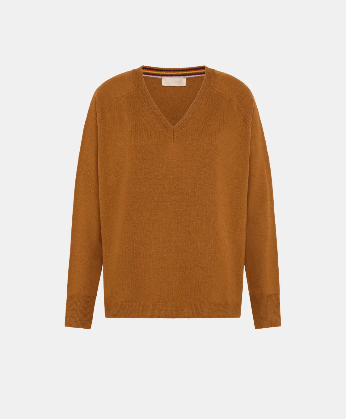 Momoni Mailles*TRICOT KIMI EN LAINE MÉRINOS CACHEMIRE - Tabac