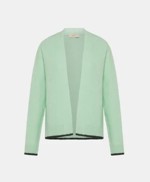 Momoni Mailles*TRICOT KINO POINT D’ÉPI STRETCH - VERT D'EAU Vertd'Eau