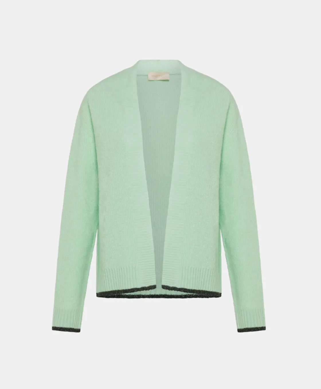 Momoni Mailles*TRICOT KINO POINT D’ÉPI STRETCH - VERT D'EAU Vertd'Eau