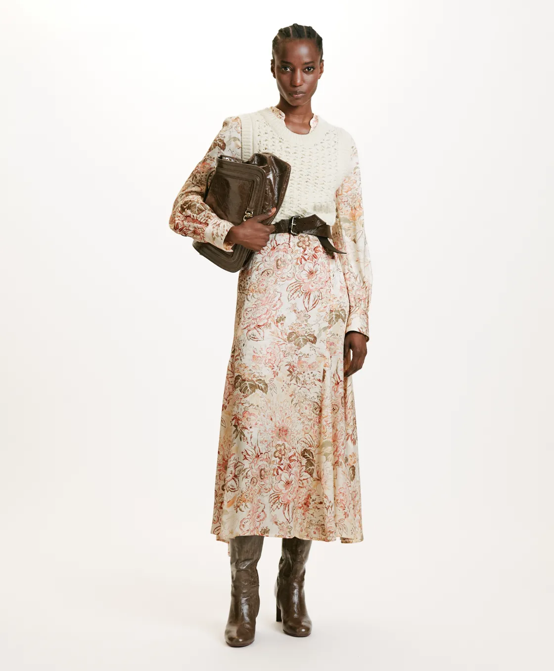 Momoni Mailles*TRICOT KITSUNE POINT DENTELLE - CRÈME Crème