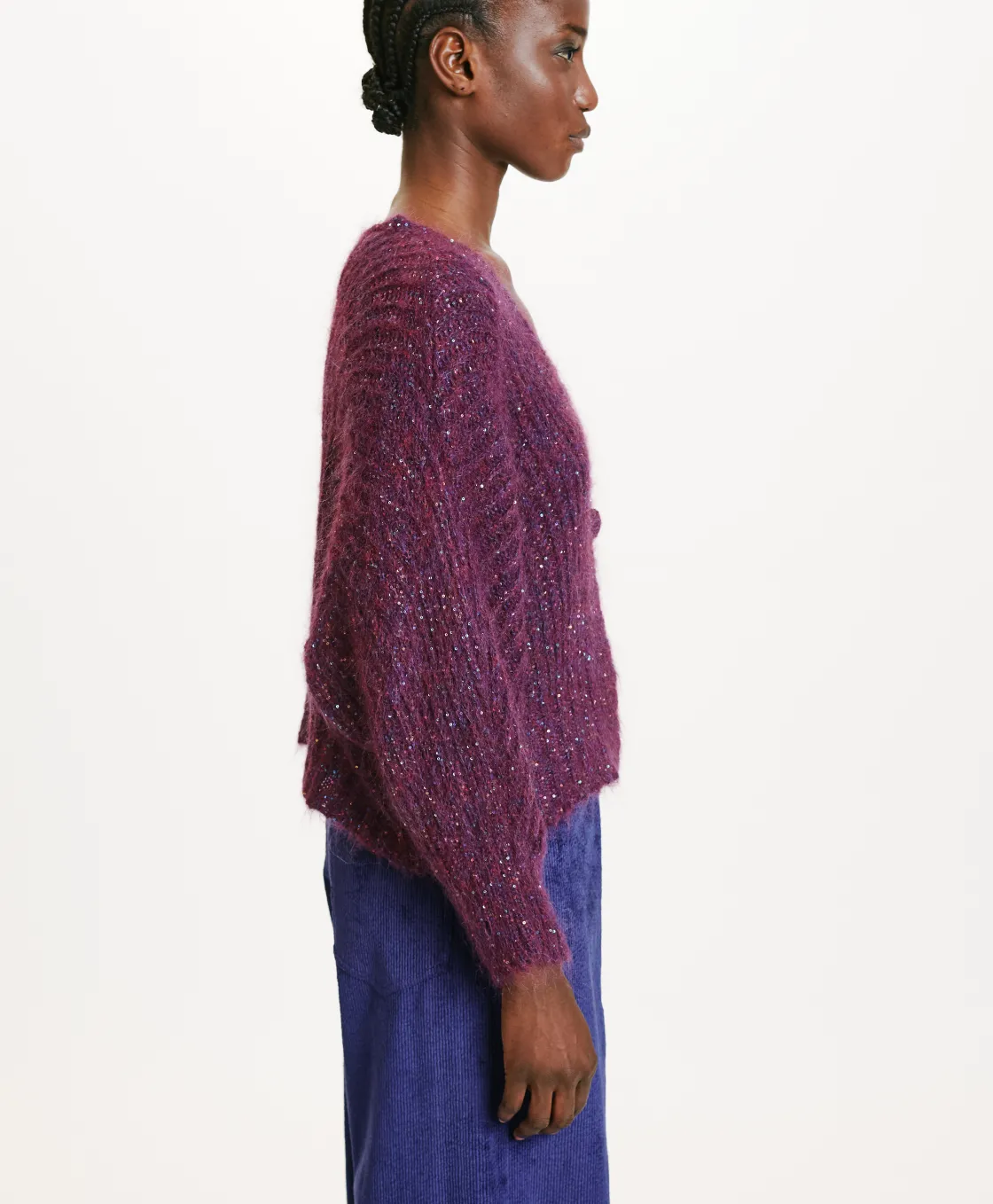 Momoni Mailles*TRICOT KUSA DÉGRADÉ - Violet