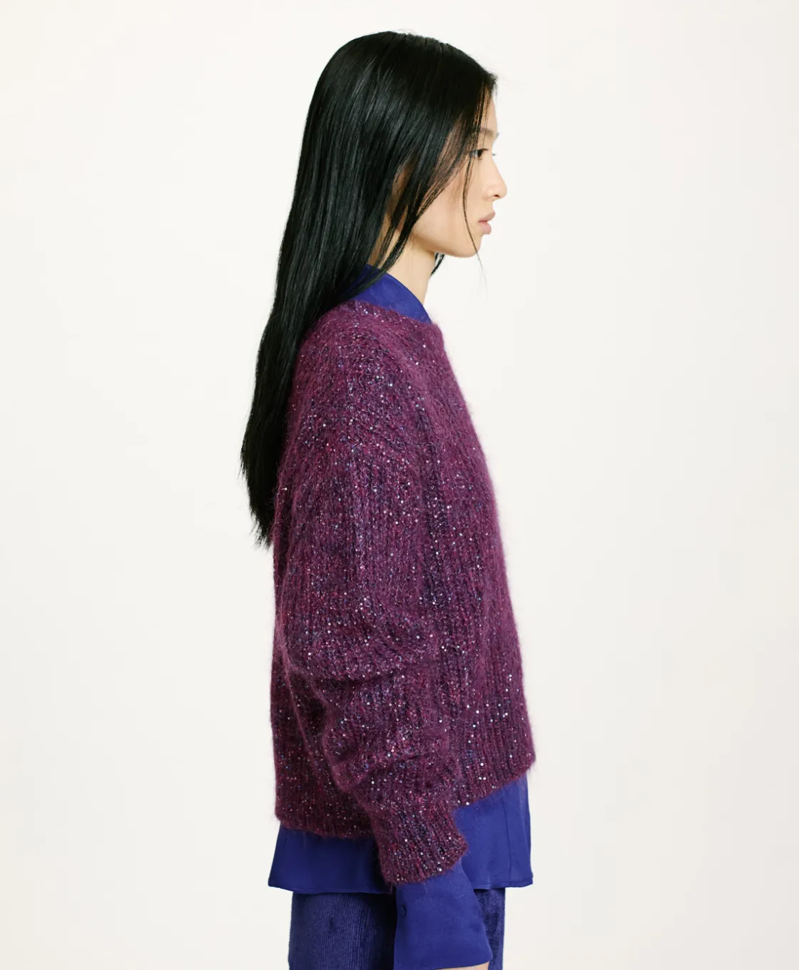 Momoni Mailles*TRICOT ODO DÉGRADÉ - Violet