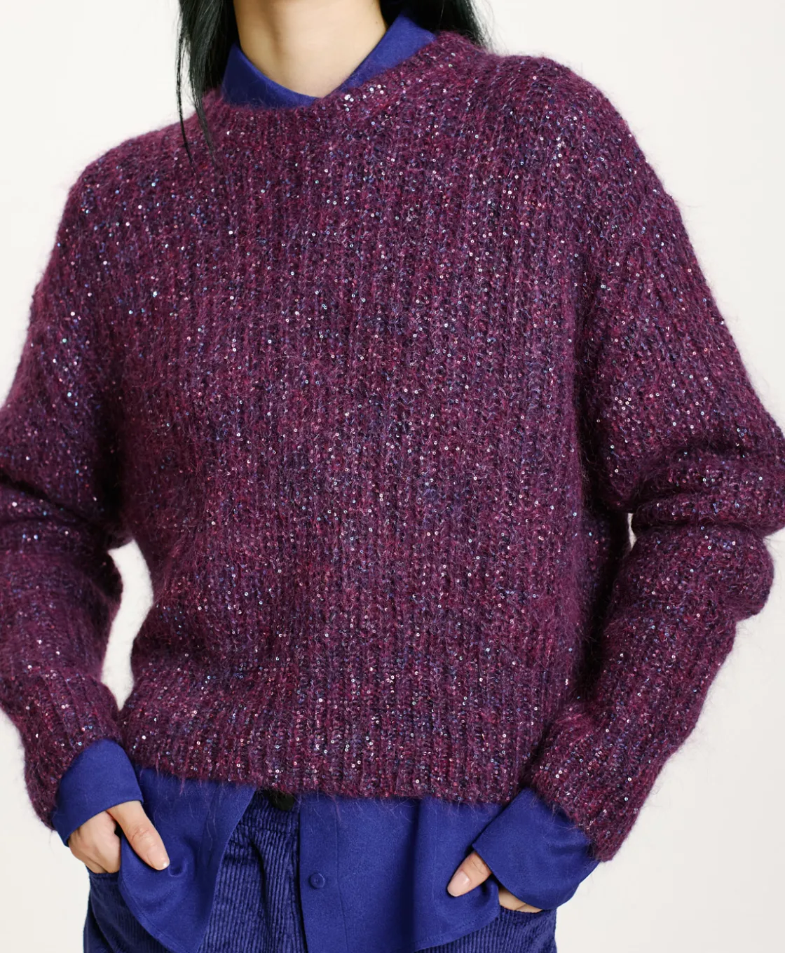 Momoni Mailles*TRICOT ODO DÉGRADÉ - Violet