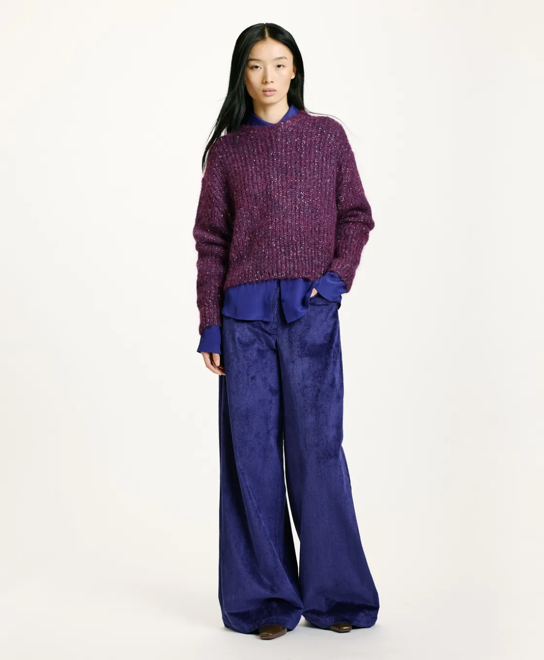 Momoni Mailles*TRICOT ODO DÉGRADÉ - Violet