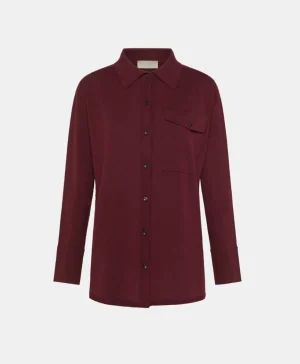 Momoni Mailles*TRICOT OKAMI EN LAINE MÉRINOS - MOÛT DE RAISIN MoûtdeRaisin