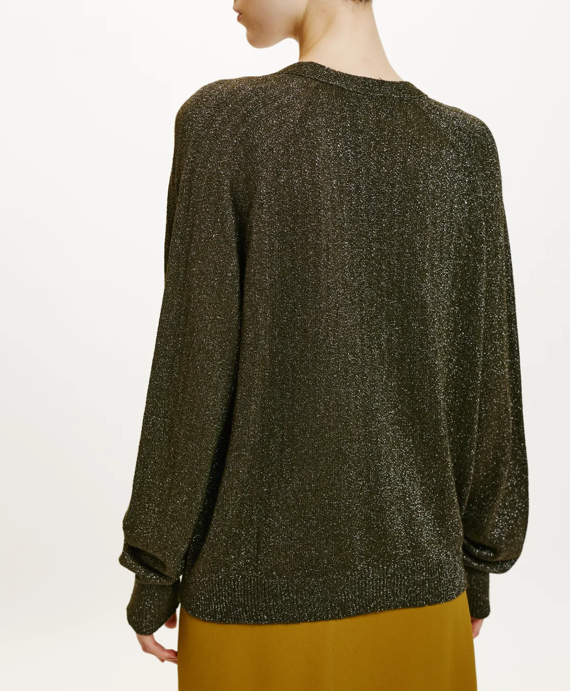 Momoni Mailles*TRICOT SHIRO EN LUREX - Algue