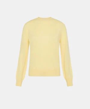 Momoni Mailles*TRICOT WASHI EN CACHEMIRE - JAUNE PÂLE JaunePâle