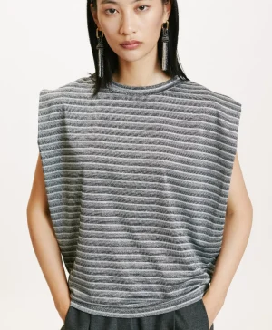 Momoni Tops Et T-Shirts*TSHIRT ENNA EN JERSEY LUREX - GRIS MULTICOLORE GrisMulticolore