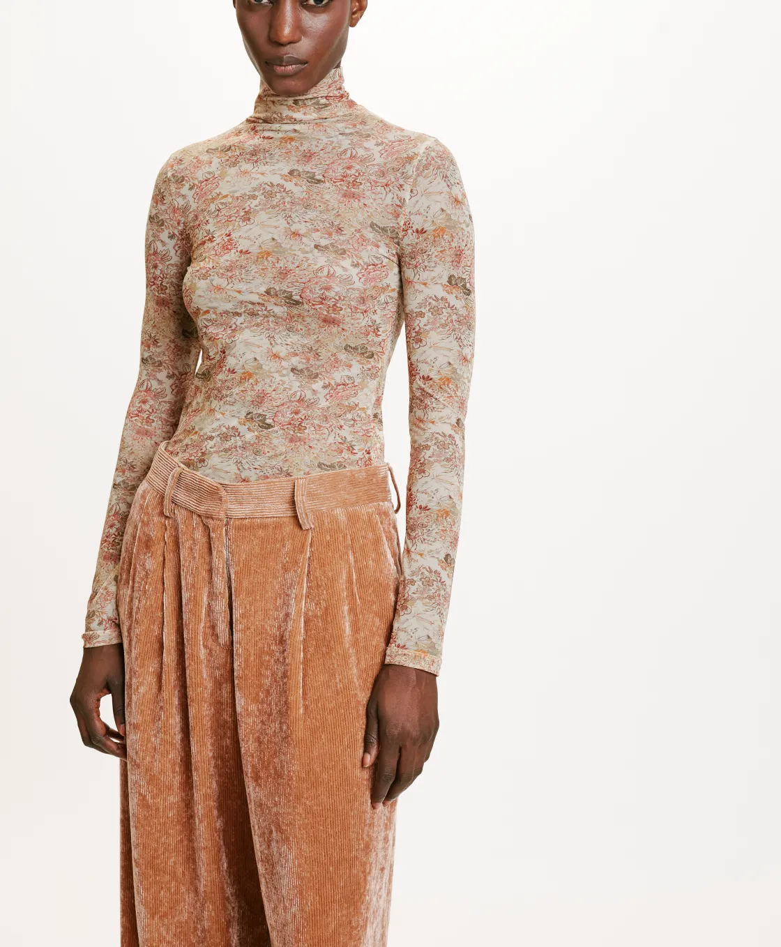 Momoni Tops Et T-Shirts*T-SHIRT INE EN NYLON IMPRIMÉ - MULTICOLORE ROSE MulticoloreRose